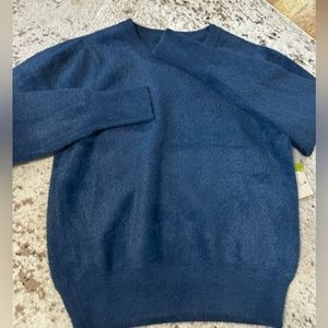 Dark Teal Fuzzy Soft Sweater